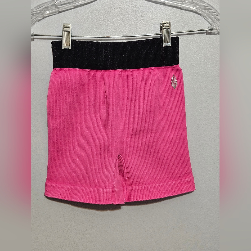 Free People Movement Pink Corduroy Bike Shorts Xs/S